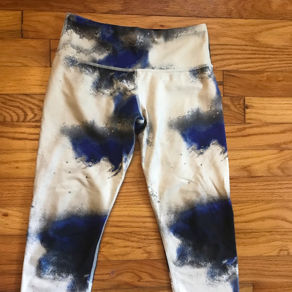 Paint splattered Lululemon capris